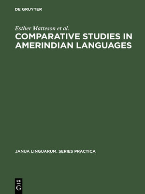 cover image of Comparative Studies in Amerindian Languages